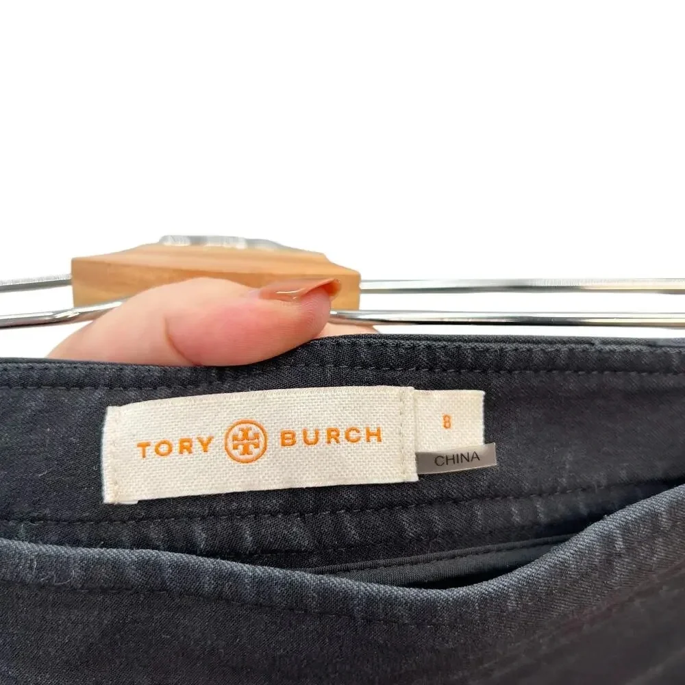 Tory Burch Black Skinny Ankle Paints with Coin Pocket Side Zip‎ Size 8